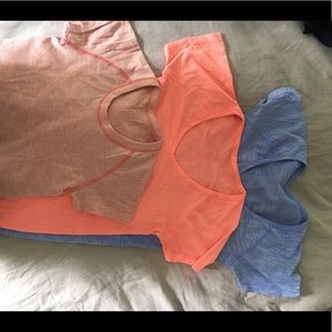 bundle of 3 lululemon tees size 0 and 2